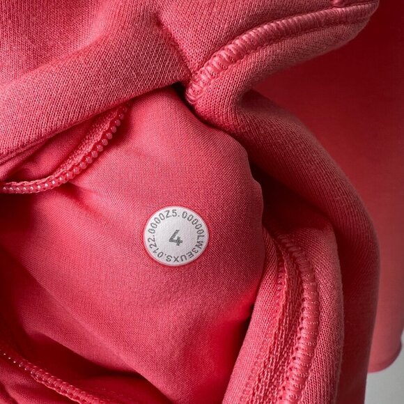 Lululemon airwrap Modal pullover hoodie, Coral, Size 4 J175 - Picture 9 of 11
